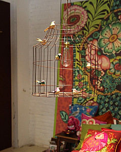 Hanglamp vogelkooi | pendant light with birds kidsroom by www.DutchDilight.com