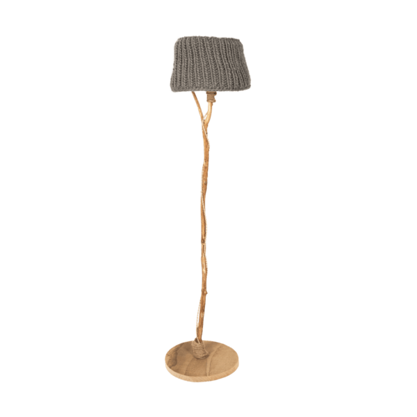 houten vloerlamp